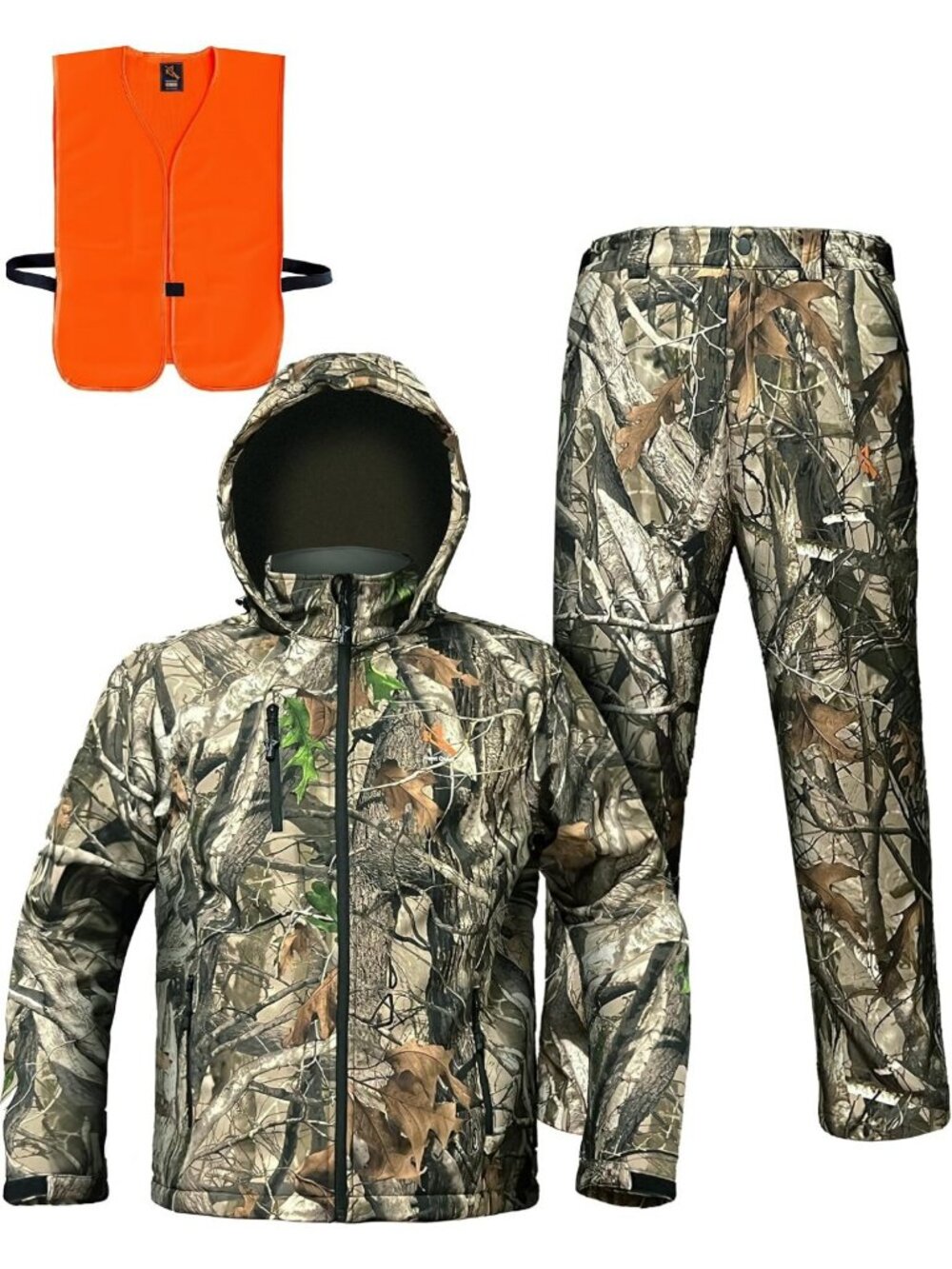 Men's Silent Hunting Suit, Camo Outdoor Gear, Lightweight & Waterproof Apparel
